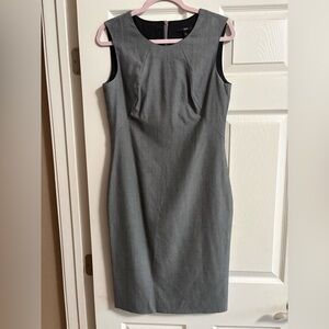Boss Hugo Boss gray dress 80% wool knee length sleeveless size S